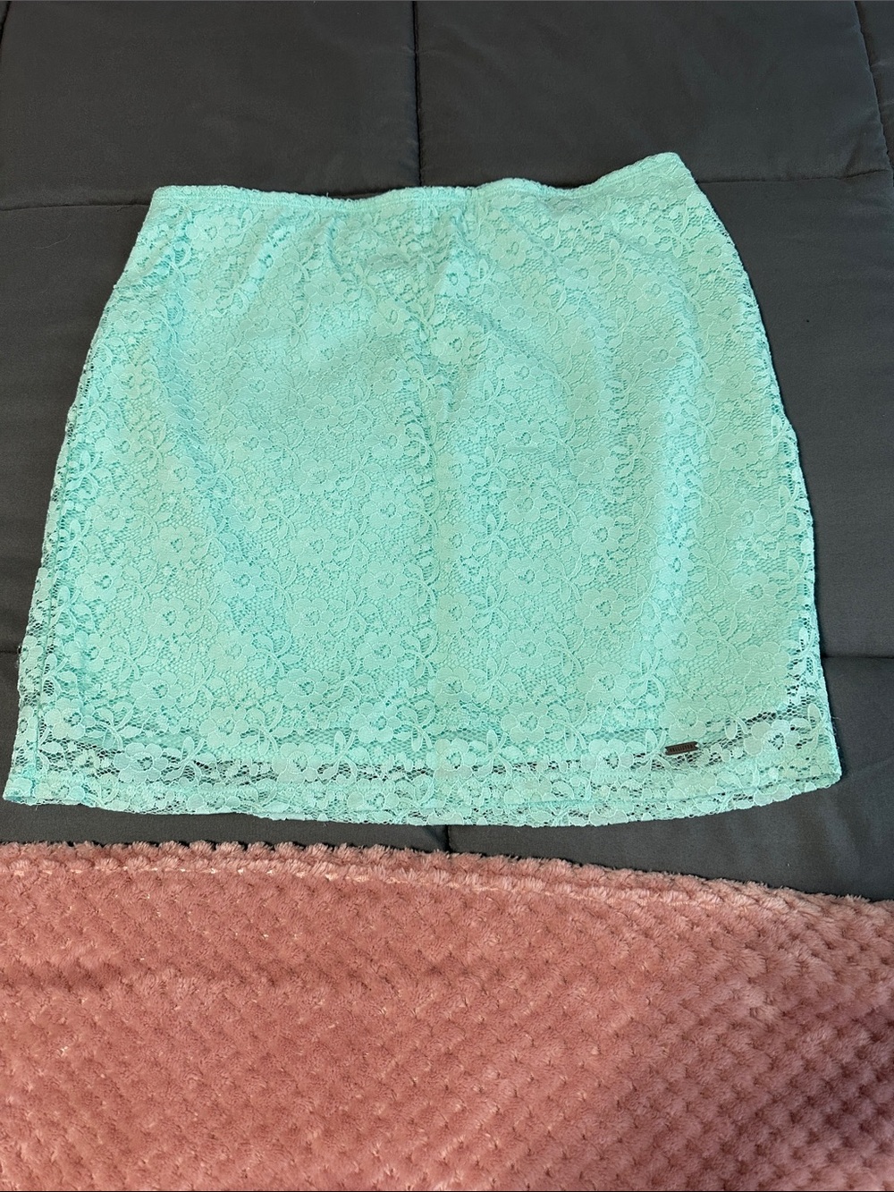 Hollister Mint Lace Mini Skirt